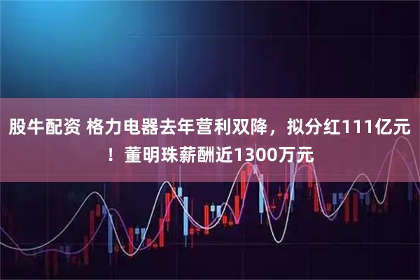 股牛配资 格力电器去年营利双降，拟分红111亿元！董明珠薪酬近1300万元